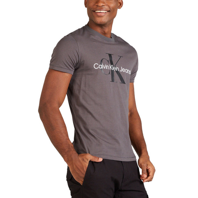 Calvin Klein Jeans Men T-Shirt-Clothing T-shirts-Calvin Klein Jeans-grey-S-Urbanheer