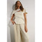 2 Tops and Pants Belt Set CREAM BEIGE-Set-Mulla-S-CREAM BEIGE-Urbanheer