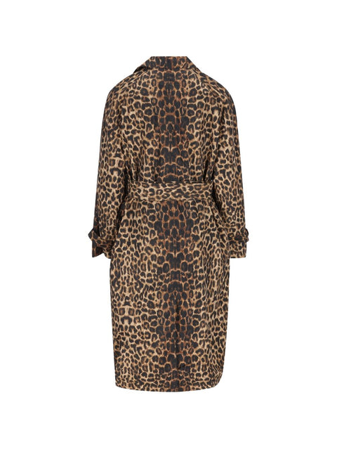Saint Laurent Coats LEOPARD PRINT