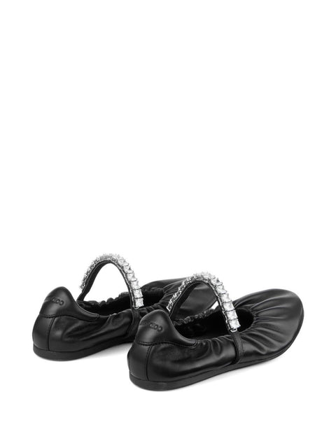 JIMMY CHOO Flat shoes BLACK