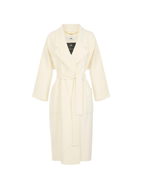 Elisabetta Franchi Coats WHITE