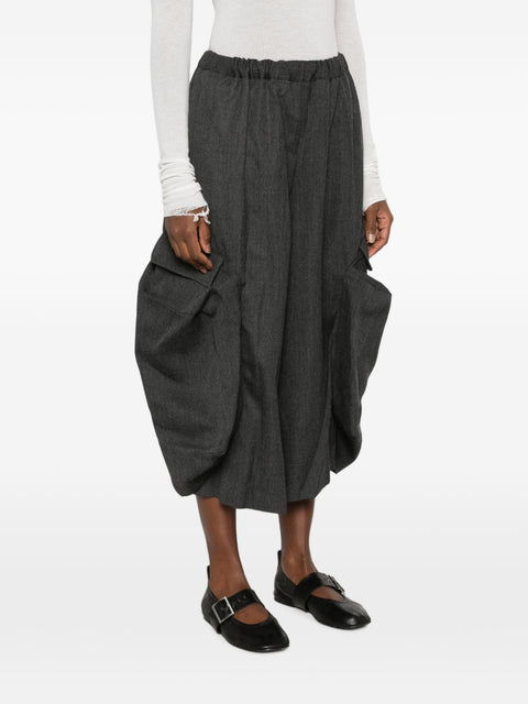 COMME COMME Trousers GREY