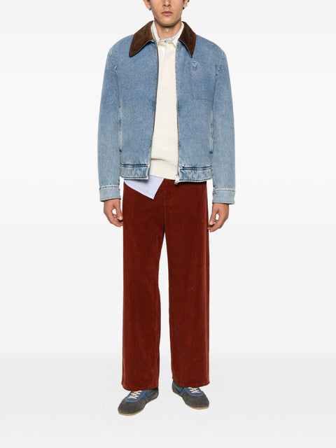 AMI PARIS Coats LIGHT BLUE
