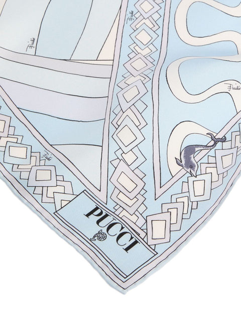 PUCCI Scarfs LIGHT BLUE