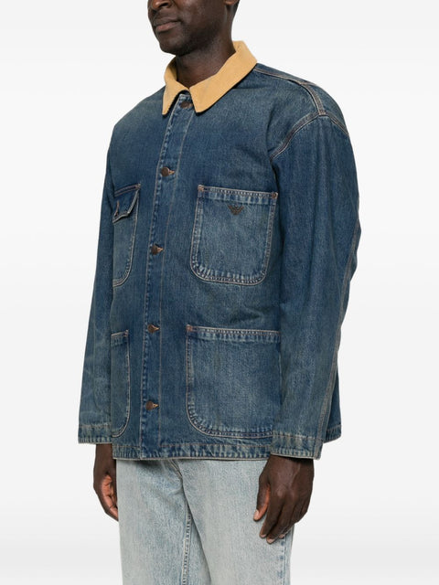 Emporio Armani Jackets NAVY