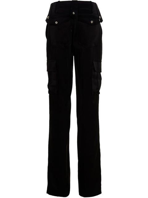 David Koma Satin Cargo Pants