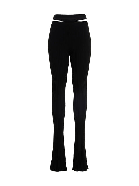 AndreĀdamo Ribbed Flared Trousers