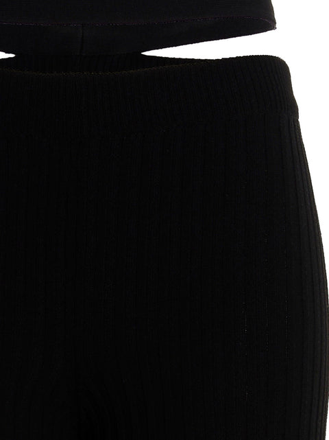 AndreĀdamo Ribbed Flared Trousers