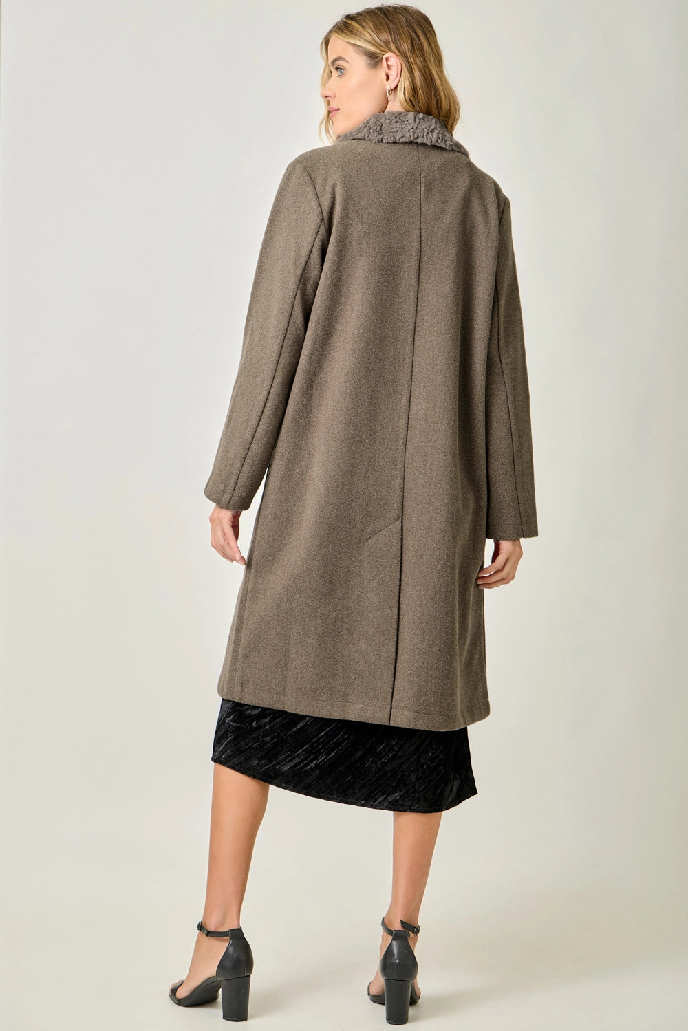 Fur Collar Long Coat