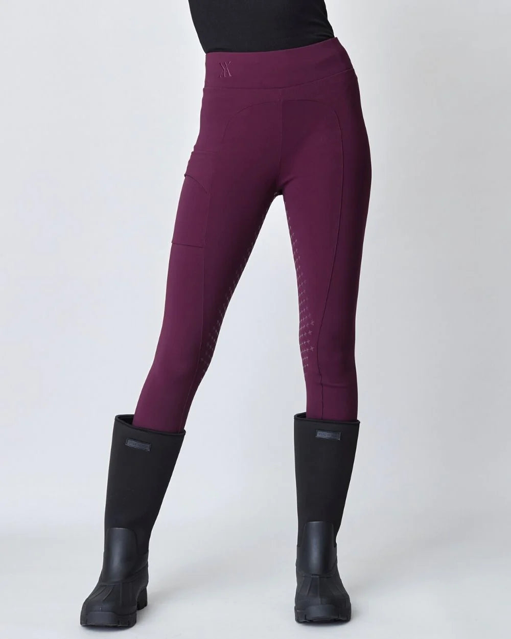 Сompression Pull-On Riding Breeches Burgundy-Breeches-Yagya-Burgundy-XXS-Urbanheer