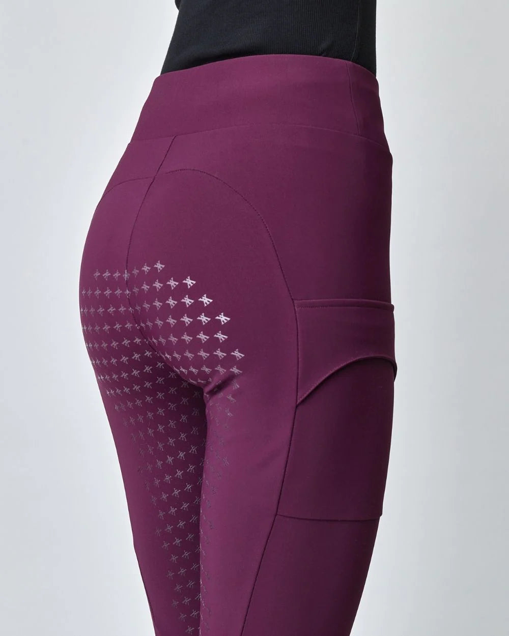 Сompression Pull-On Riding Breeches Burgundy-Breeches-Yagya-Burgundy-XXS-Urbanheer