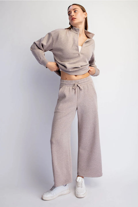 Modal Scuba Cropped Wide Pant
