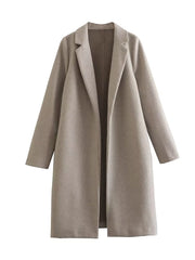 The Famous Zara Coat Solid Woolen Coats White Label-coats-Blak Wardrob-S-KH-Urbanheer