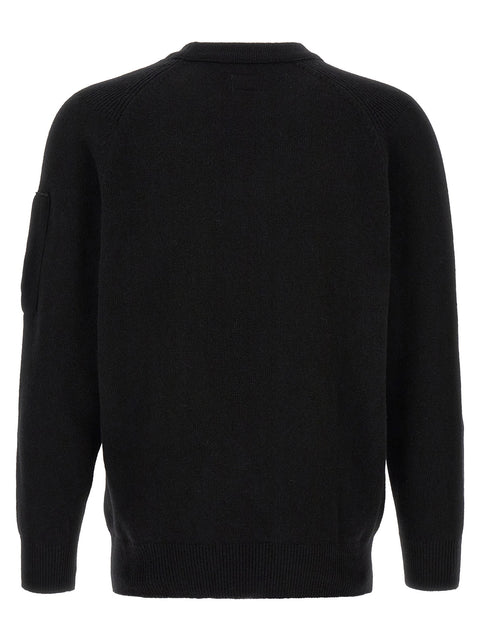 C.p. Company Lambswool Grs Sweater With Lens Detail