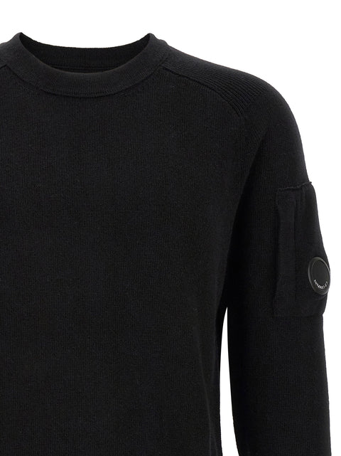 C.p. Company Lambswool Grs Sweater With Lens Detail