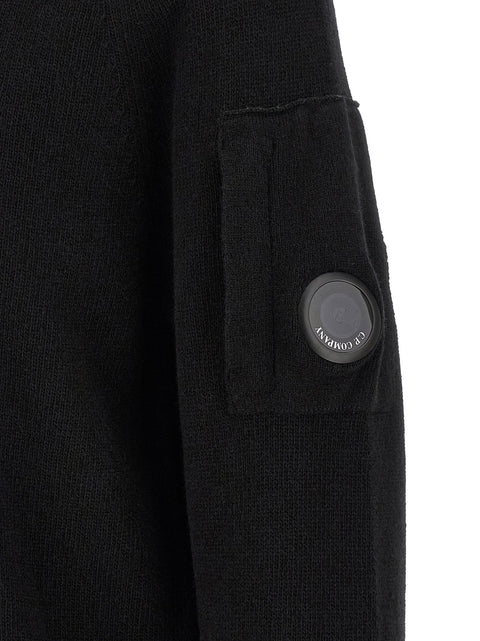 C.p. Company Lambswool Grs Sweater With Lens Detail