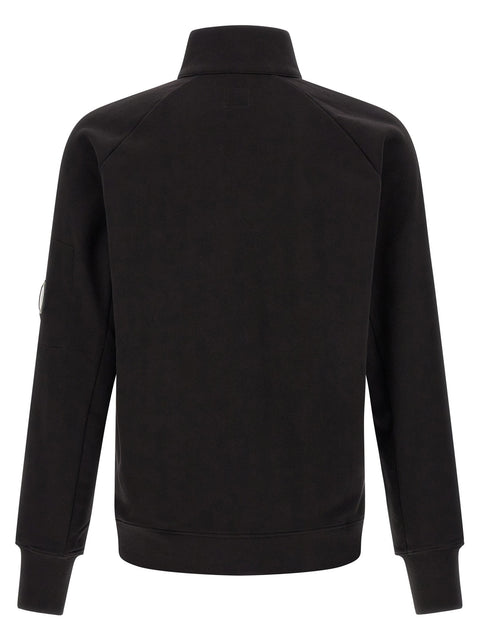 C.p. Company Diagonal Raised Fleece  Sweatshirt And Lens Detail