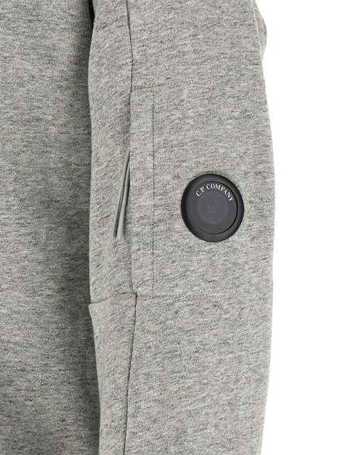 C.p. Company Diagonal Raised Fleece  Sweatshirt And Lens Detail