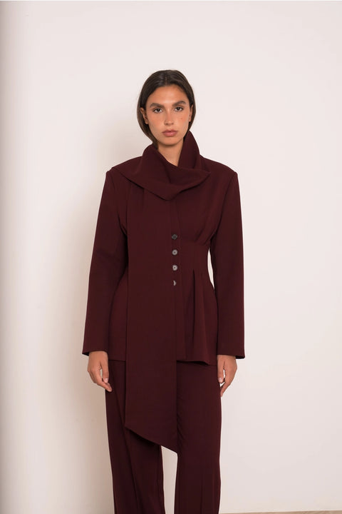 Ori Belted Peplum Jacket