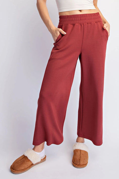 Modal Scuba Cropped Wide Pant