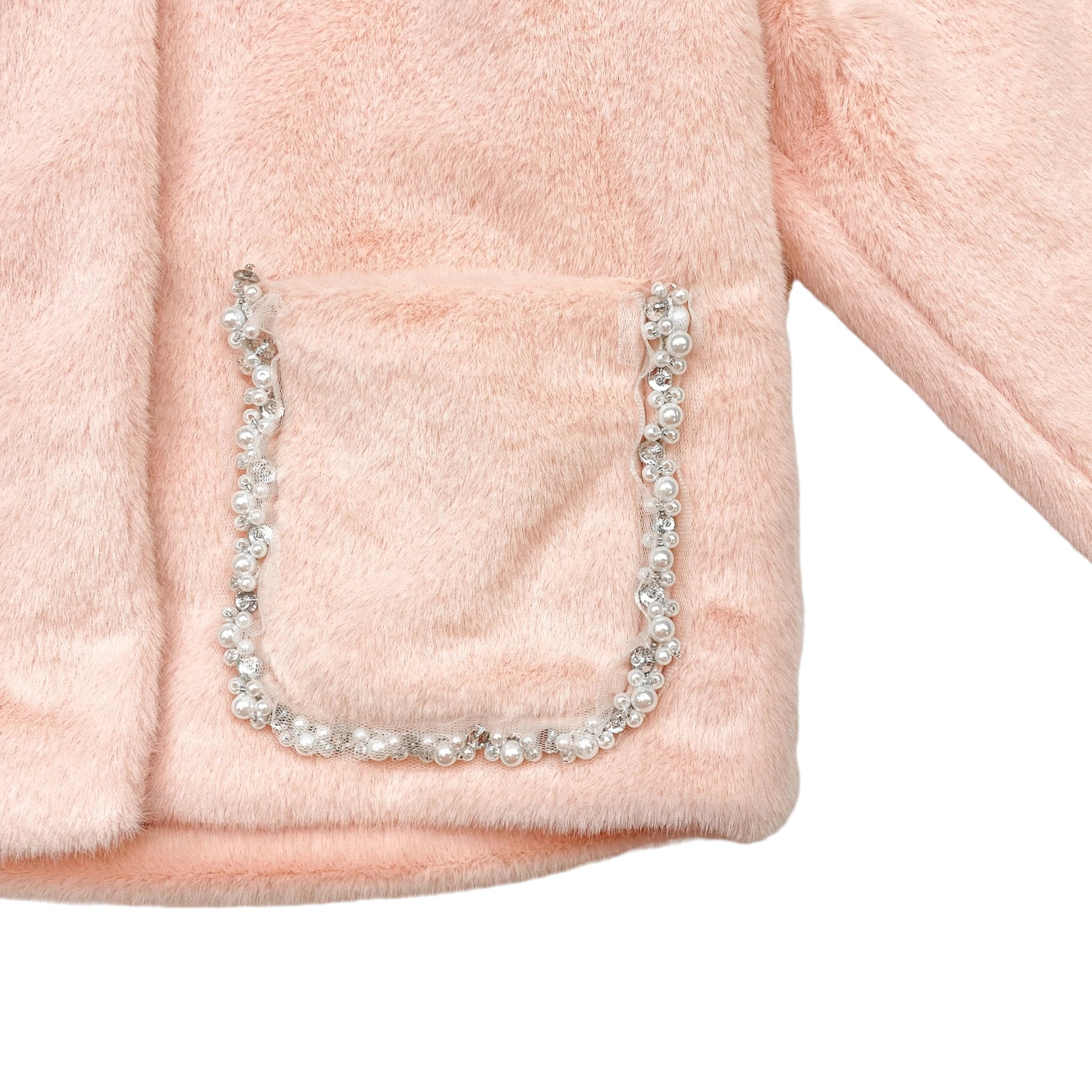 Embellished Trim Furry Jacket-doe a dear-2T-Urbanheer