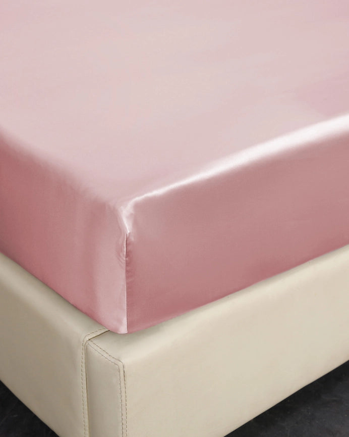 22 mm 3PCS Fitted Sheet Set Rosy Pink-Set-MommeSilk-Twin-Rosy Pink-Standard-Urbanheer