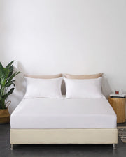 22 mm 3PCS Fitted Sheet Set White-Set-MommeSilk-Twin-White-Standard-Urbanheer