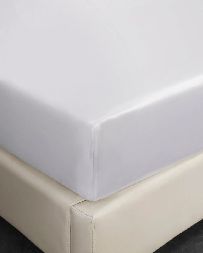 22 mm 3PCS Fitted Sheet Set White-Set-MommeSilk-Twin-White-Standard-Urbanheer