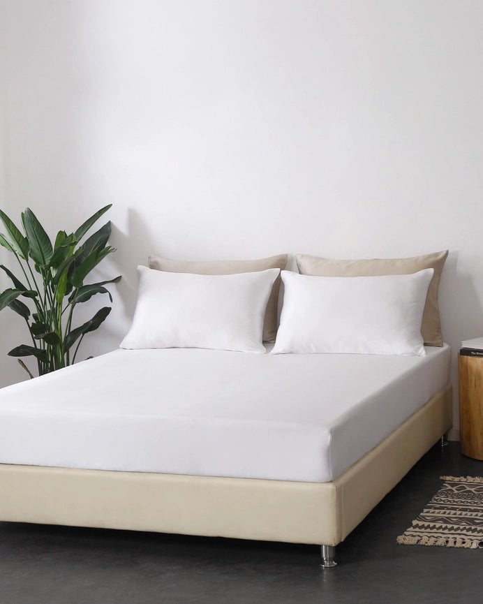 22 mm 3PCS Fitted Sheet Set White-Set-MommeSilk-Twin-White-Standard-Urbanheer