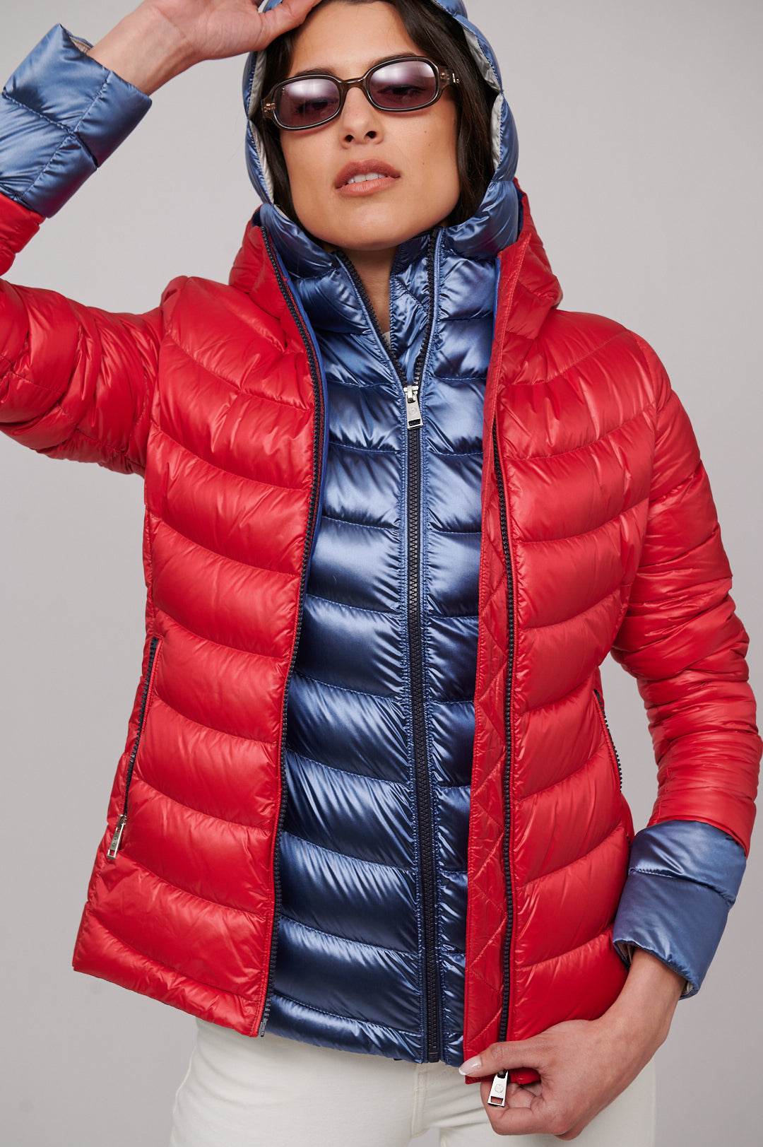 Henry Arroway Clarise Women Puffer Jacket-Puffer Jacket-Henry Arroway-Red-XS-Urbanheer