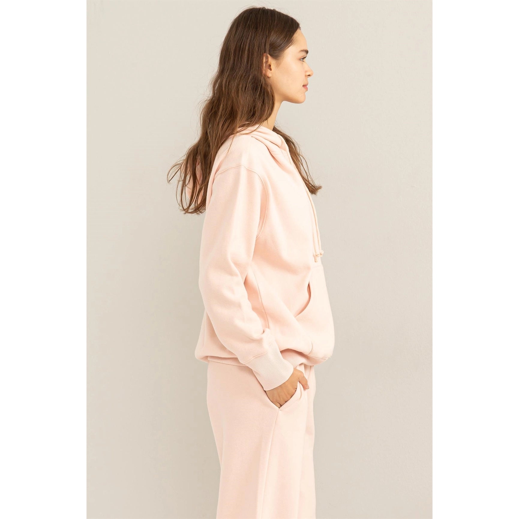 Weekend Chiller Drop Shoulder Oversized Hoodie - Pink-Clothing - Women-Street 360-Pink-S-Urbanheer