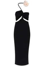 Magda Butrym Cut-Out Dress With Rose Appliqué-Magda Butrym-38-Urbanheer