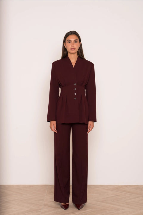 Ori Belted Peplum Jacket