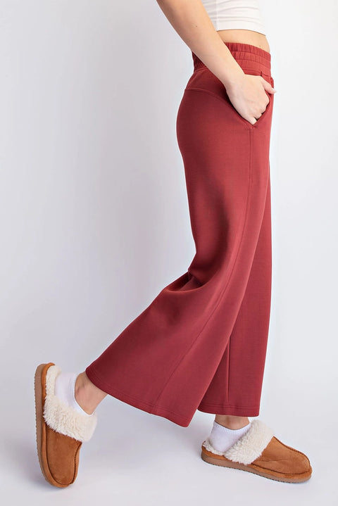 Modal Scuba Cropped Wide Pant