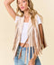 Cream Open Front Contrast Fringe Vest- Western Look-Jacket-Saints & Hearts-S-Urbanheer