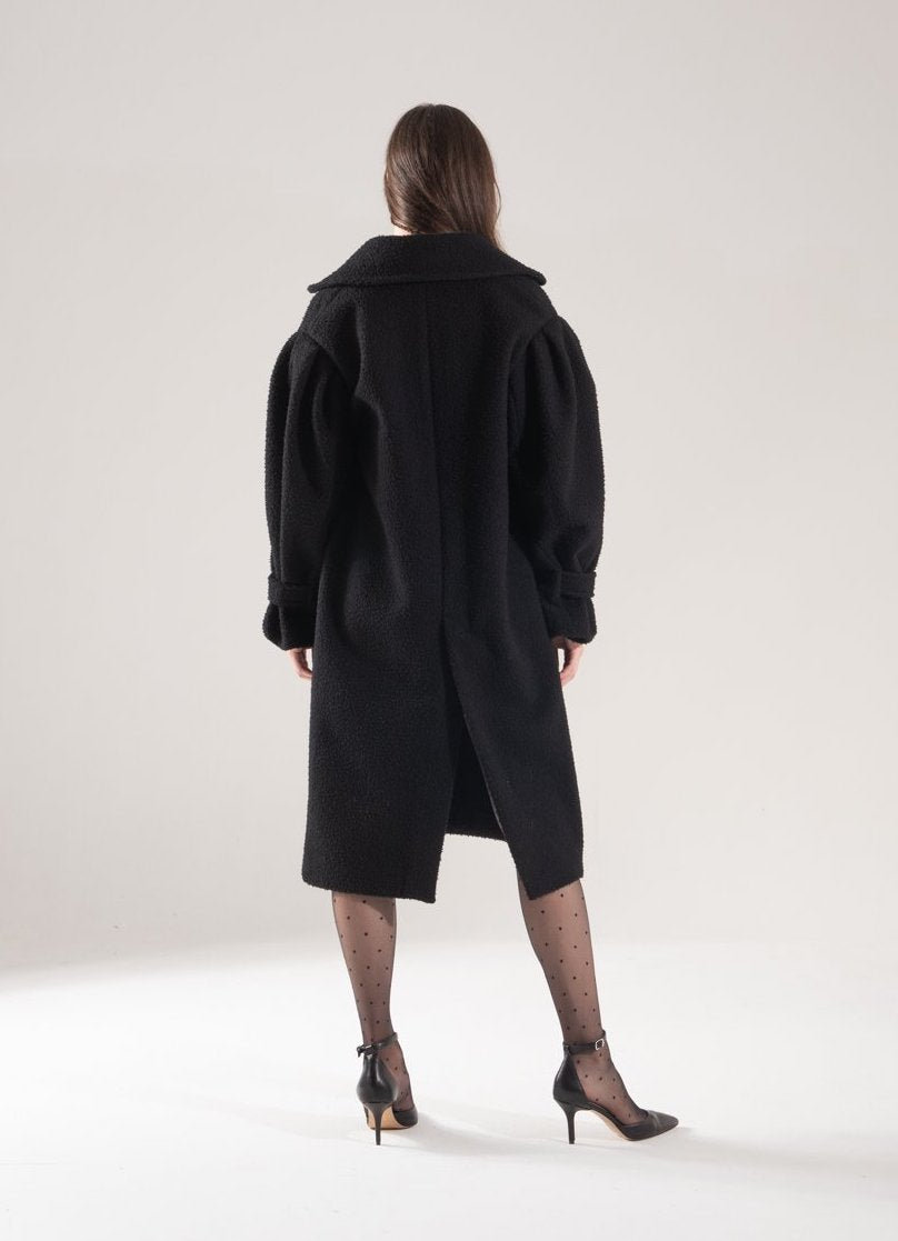 Black Casentino Coat-Clothing - Women-Nicole Baratta-S-Urbanheer