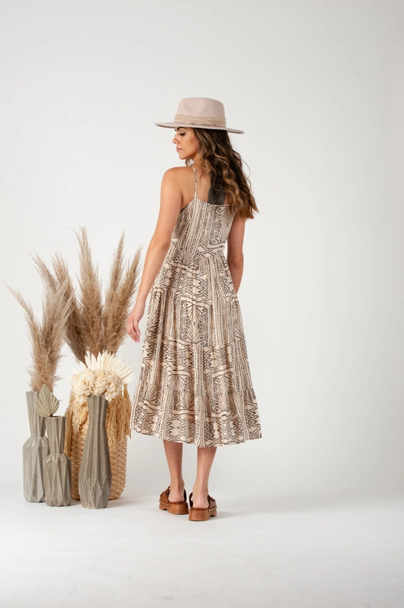 DEMETER Rayon Dress-Natural Black-Dress-Lucca Couture-XS-Urbanheer