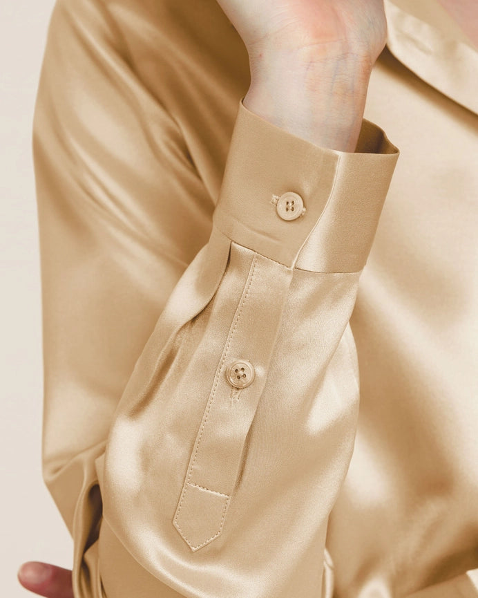 22mm Basic Versatile Silk Shirt Light Camel-Shirt-MommeSilk-XS-Light Camel-Urbanheer
