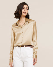 22mm Basic Versatile Silk Shirt Light Camel-Shirt-MommeSilk-XS-Light Camel-Urbanheer
