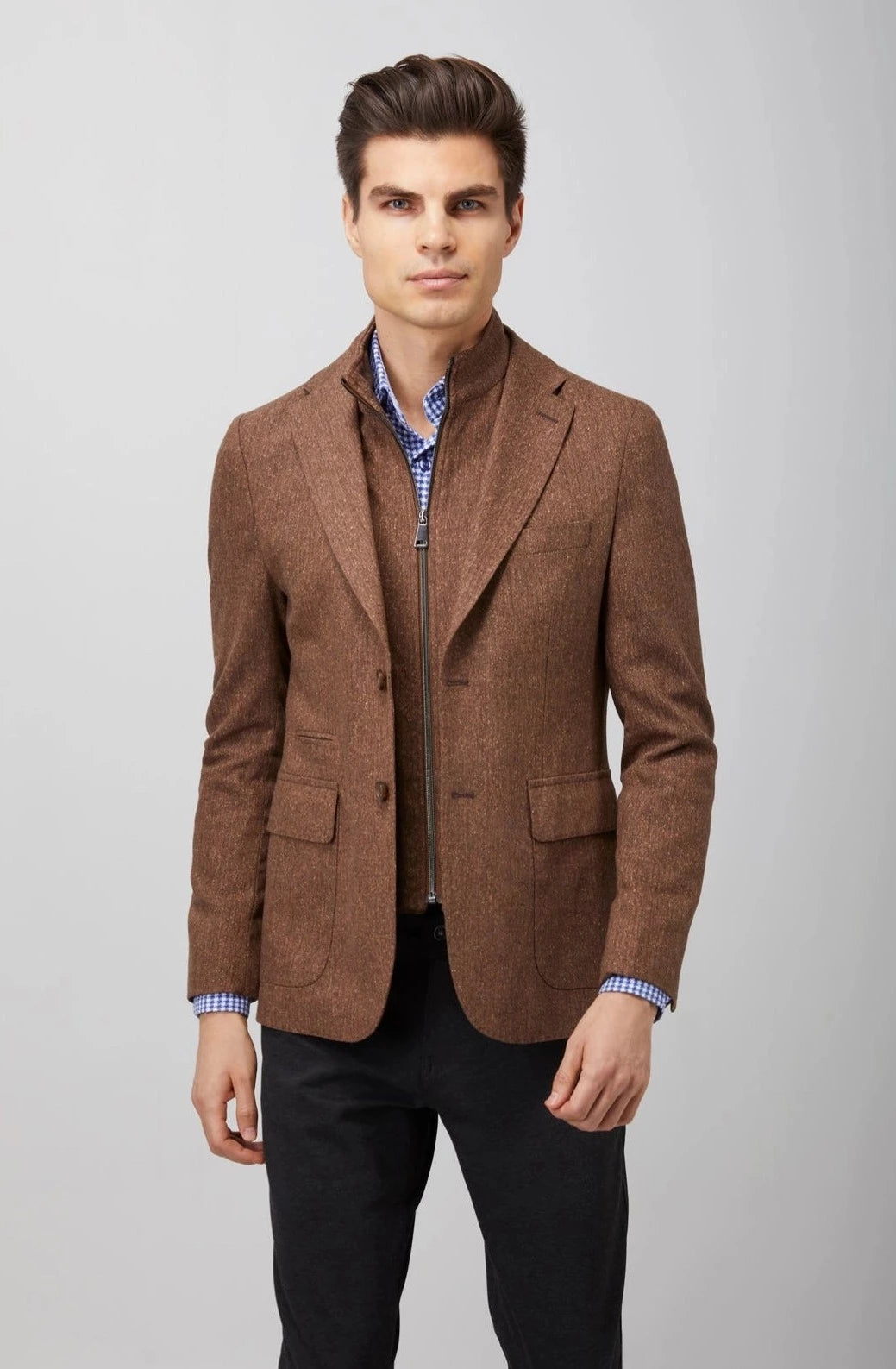 Herringbone Speckled Sportcoat-Clothing - Men-Luchiano Visconti-36R-Urbanheer