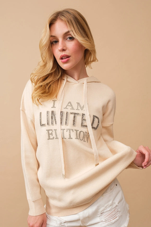I Am Limited Edition Soft Hoodie Sweater Beige-Sweater-Blue B-BEIGE-S-Urbanheer