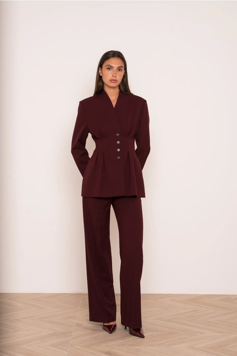 Ori Belted Peplum Jacket