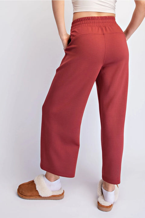 Modal Scuba Cropped Wide Pant