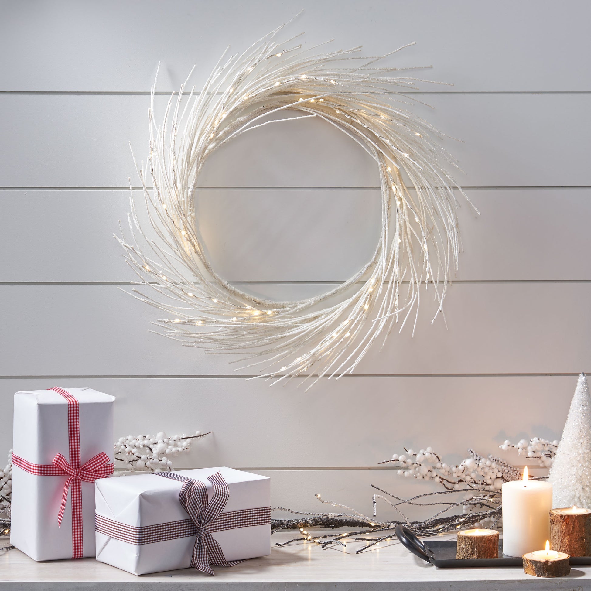 24' PAPER WREATH WITH LED LIGHTS-UH Decor-Default-Urbanheer
