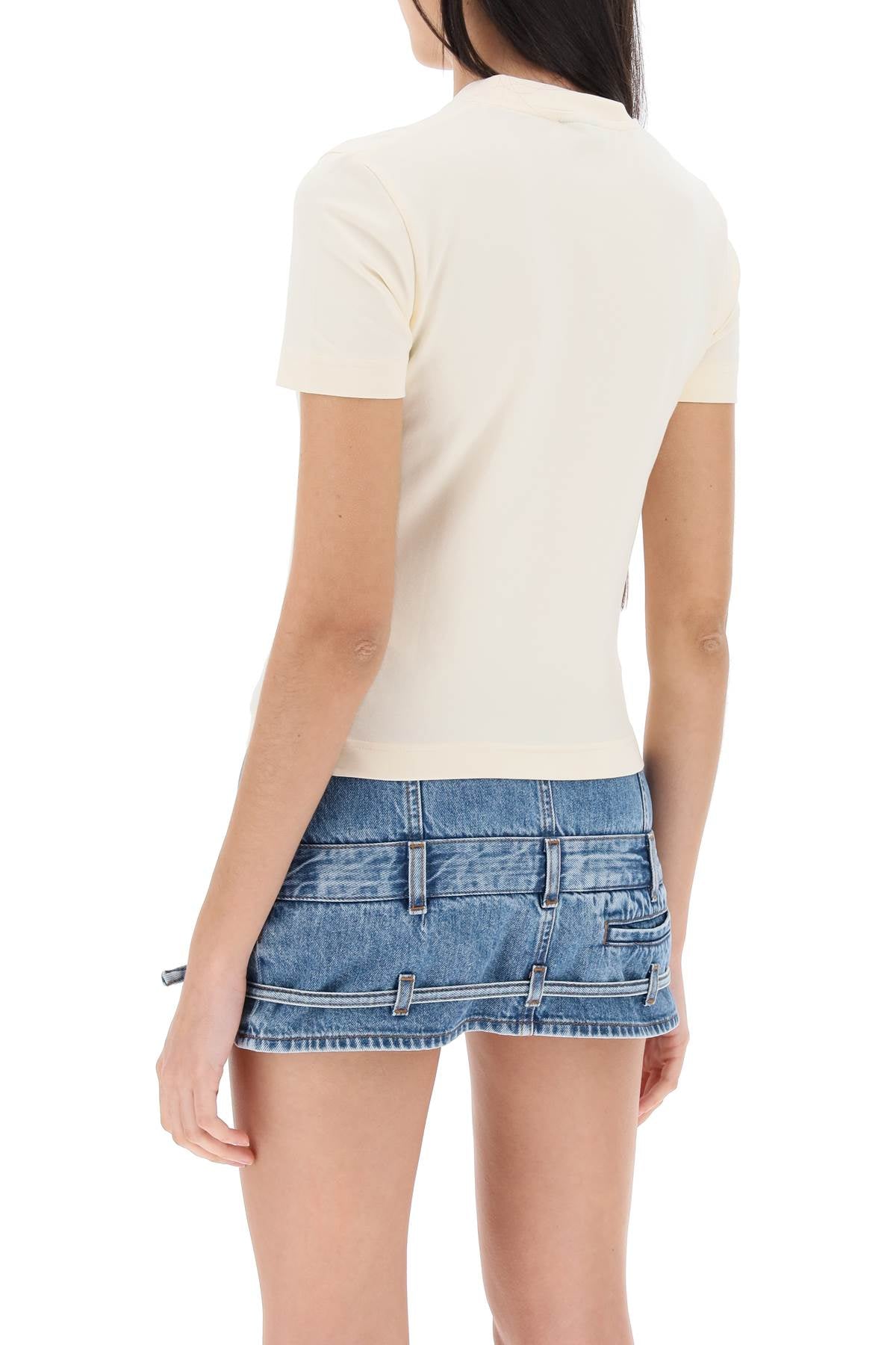 Women Jacquemus 'Le T-Shirt Gros Grain' Crew-Neck T-Shirt-Jacquemus-M-Urbanheer