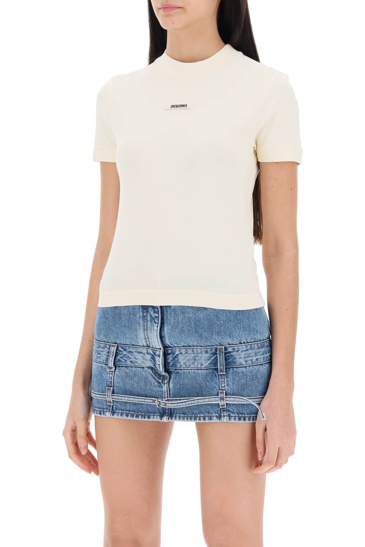 Women Jacquemus 'Le T-Shirt Gros Grain' Crew-Neck T-Shirt-Jacquemus-M-Urbanheer
