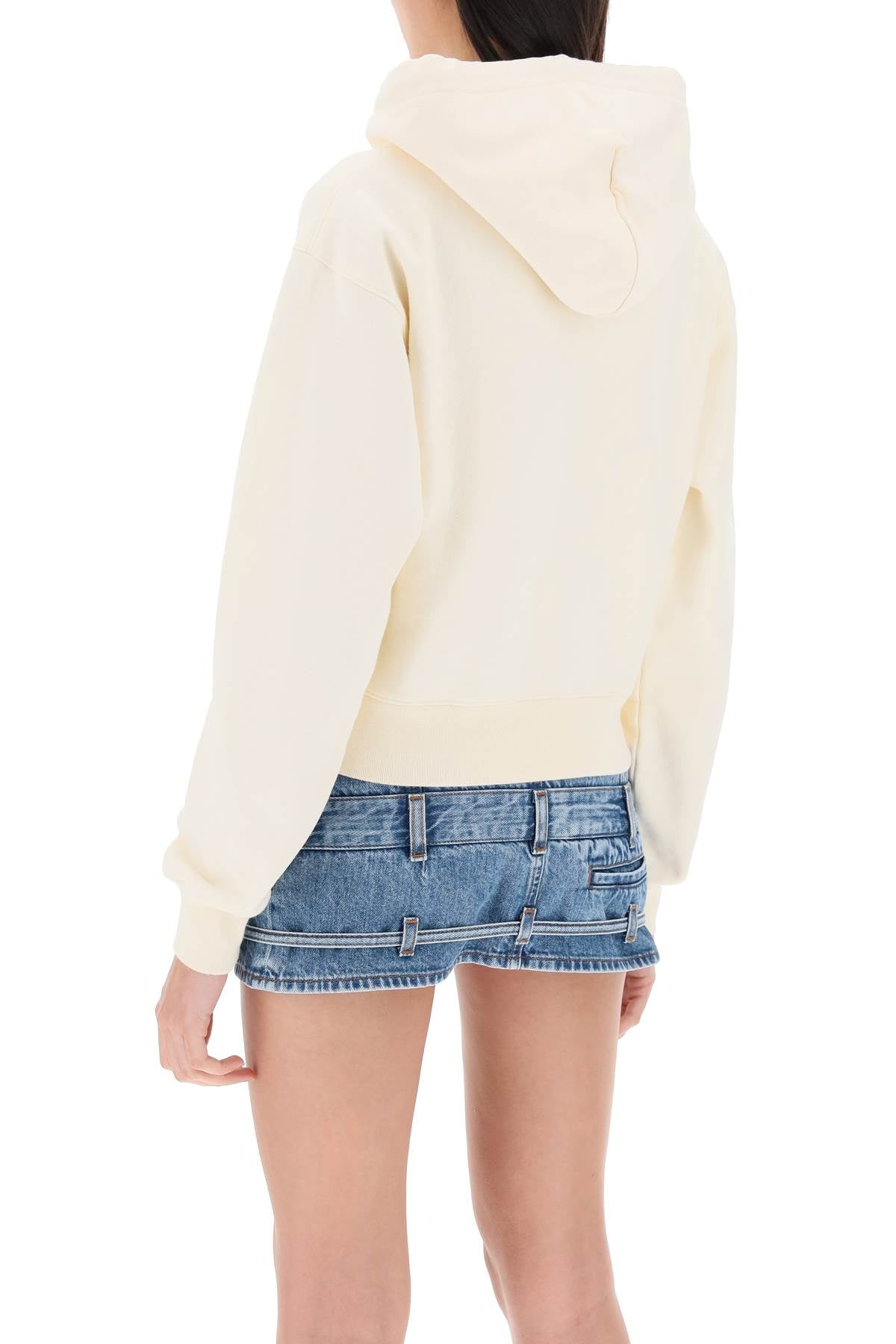 Jacquemus 'Le Hoodie Gros Grain' Cropped Hoodie-Jacquemus-XS-Neutro-Urbanheer