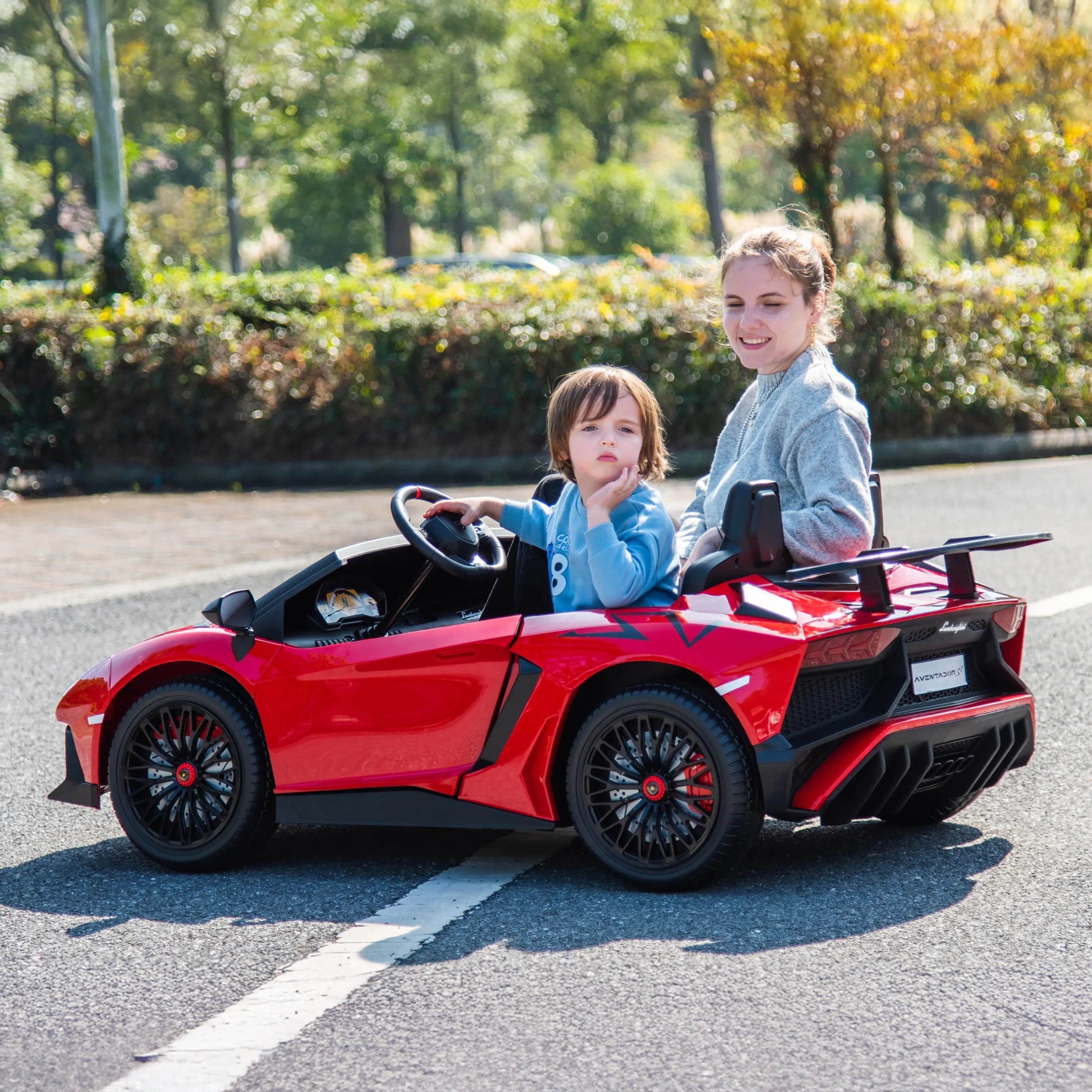 24V Lamborghini Aventador 2 Seater Ride On Car for Kids: Advanced Brushless Motor & Differential for High-Octane Fun