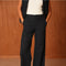Urban Wide High-Waisted Pants with Back Triangle Pocket