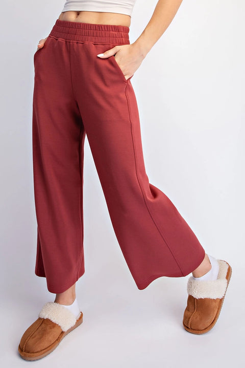 Modal Scuba Cropped Wide Pant